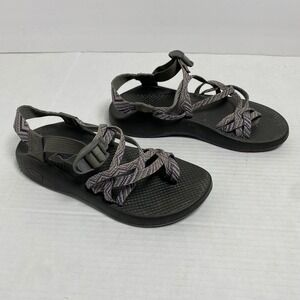 Chaco Z Sandals Womens Size 8 Gray Purple Straps Outdoor Sport Hiking Camp Trail